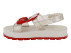 Sandalias Zaxi Hueso Lustre Cherry para Niña