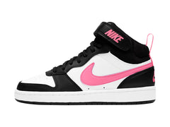 Tenis Nike Court Borough Low 2 Negro y Rosa para Niña