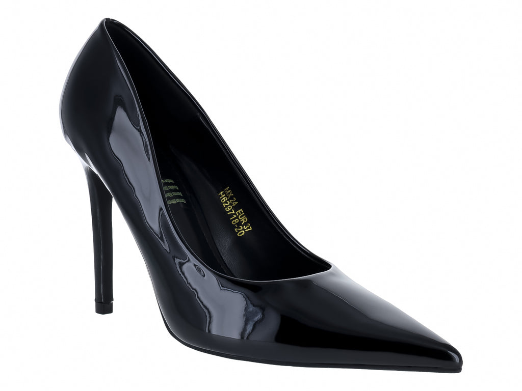 Zapatillas Stiletto Perugia Negro Charol para Mujer