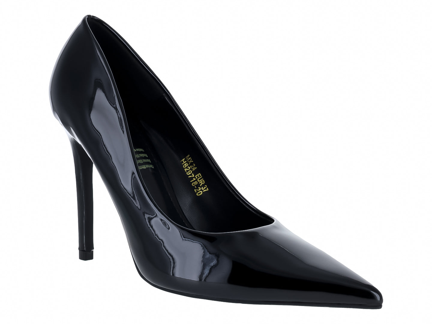 Zapatillas Stiletto Perugia Negro Charol para Mujer