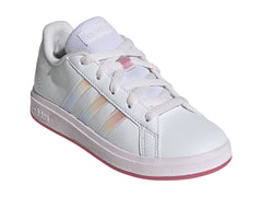 Tenis Adidas Grand Court Blanco y Rosa para Niña