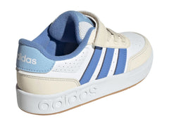 Tenis Adidas Breakbase Blanco y Azul para Niño