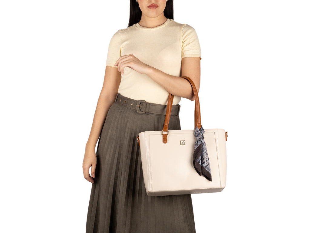 Bolsa de Hombro Cloe Beige para Mujer
