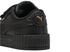 Tenis PUMA Carina 3.0 V Negro y Oro para Niño