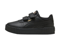 Tenis PUMA Carina 3.0 V Negro y Oro para Niño