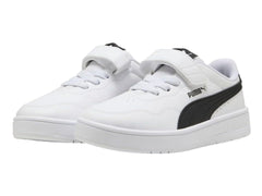 Tenis Puma Court Classic Clean Blanco y Negro para Niño