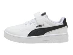Tenis Puma Court Classic Clean Blanco y Negro para Niño