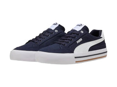 Tenis PUMA Court Classic Vulc Azul Marino y Blanco para Niña