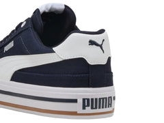 Tenis PUMA Court Classic Vulc Azul Marino y Blanco para Niña