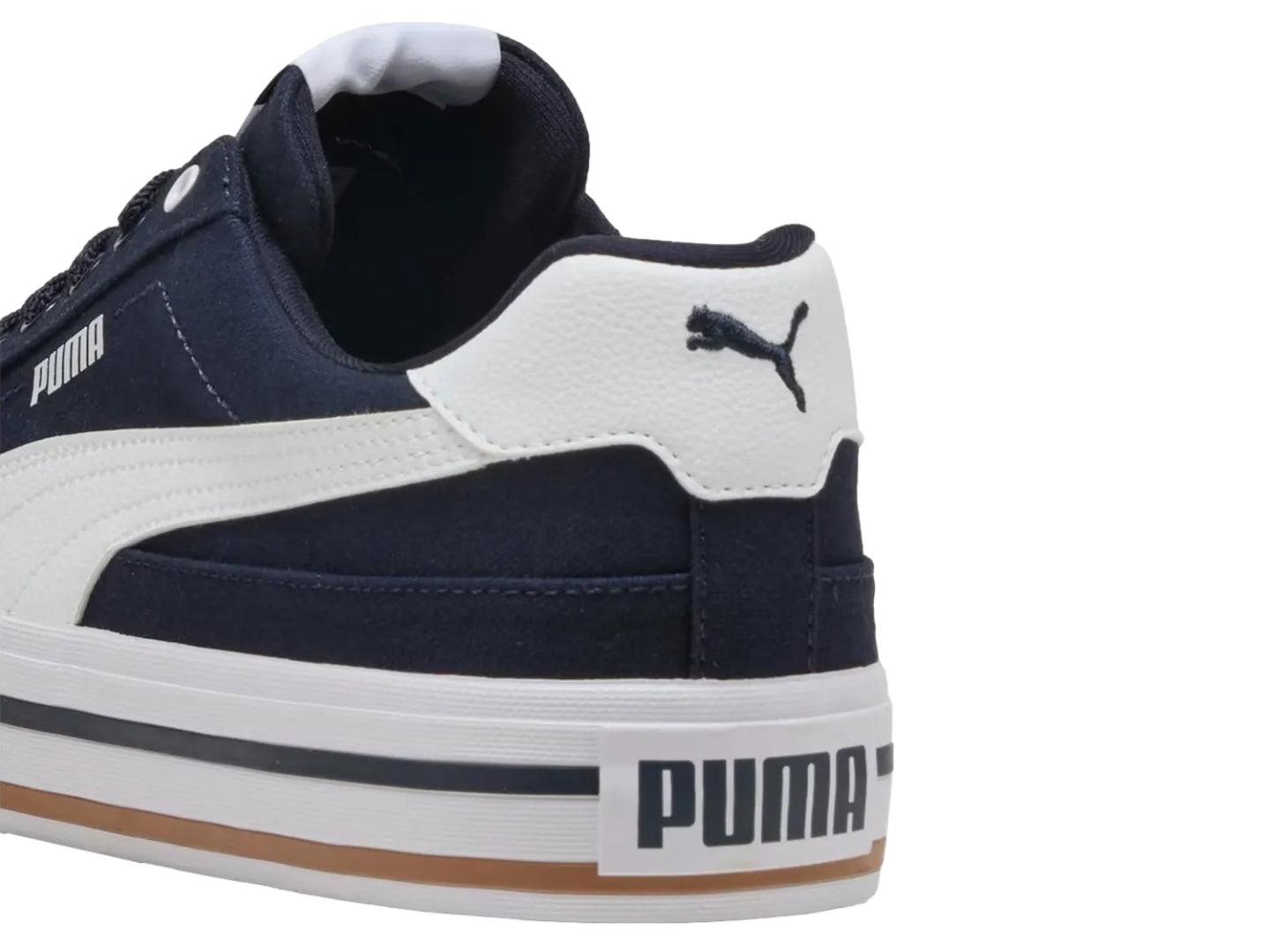 Tenis PUMA Court Classic Vulc Azul Marino y Blanco para Niña