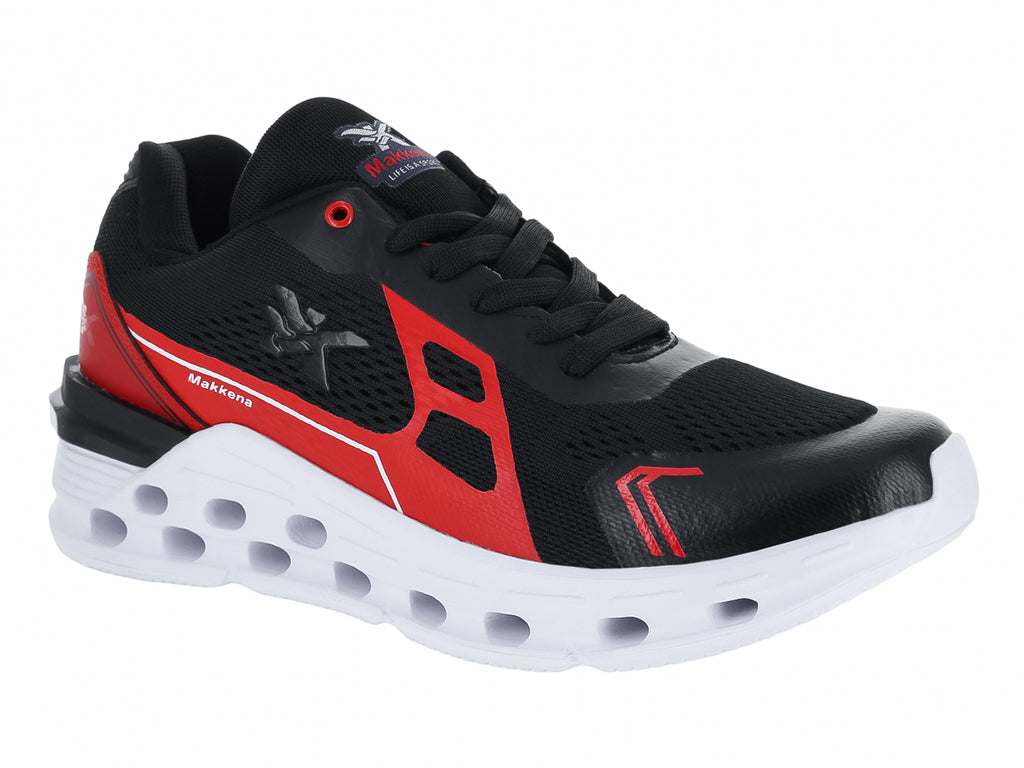 Tenis de Baloncesto Makena Negro y Rojo para Hombre