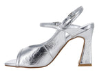 Sandalias de Tacón Roze Color Plata para Mujer