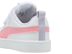 Tenis PUMA Rickie V Blanco y Rosa para Niña