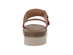 Sandalias Luna Rosa Charol Arrugado Rojo para Mujer