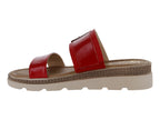 Sandalias Luna Rosa Charol Arrugado Rojo para Mujer