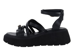 Sandalias Luna Rosa Plataforma Negro para Mujer
