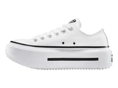 Tenis Converse Double Stack Blanco y Negro para Mujer