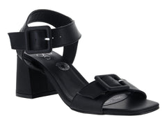 Sandalias de Tacón Luna Rosa Negro para Mujer
