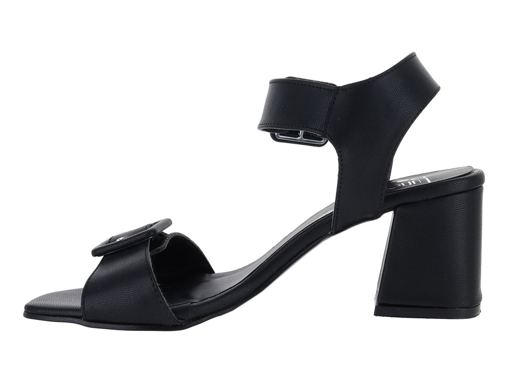 Sandalias de Tacón Luna Rosa Negro para Mujer