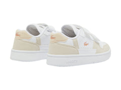 Tenis Lacoste T-Clip Blanco y Rosa para Niño