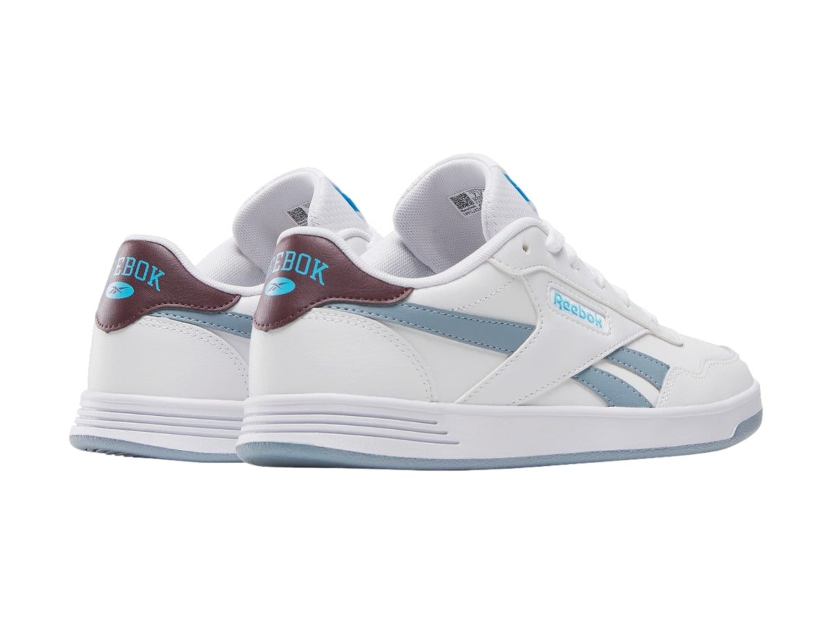 Tenis Reebok Court Advance Blanco y Azul para Mujer