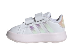 Tenis Adidas Grand Court 2.0 Blanco y Rosa para Niña