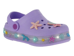 Sandalias Clogs Stars Lila para Niña