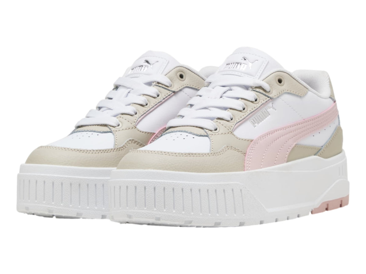 Tenis Puma Karmen II Idol Blanco y Rosa para Niña