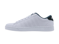 Tenis K-Swiss Base Court Blanco con Teal para Hombre
