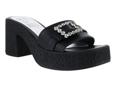 Sandalias de Tacón Luna Rosa Negro para Mujer