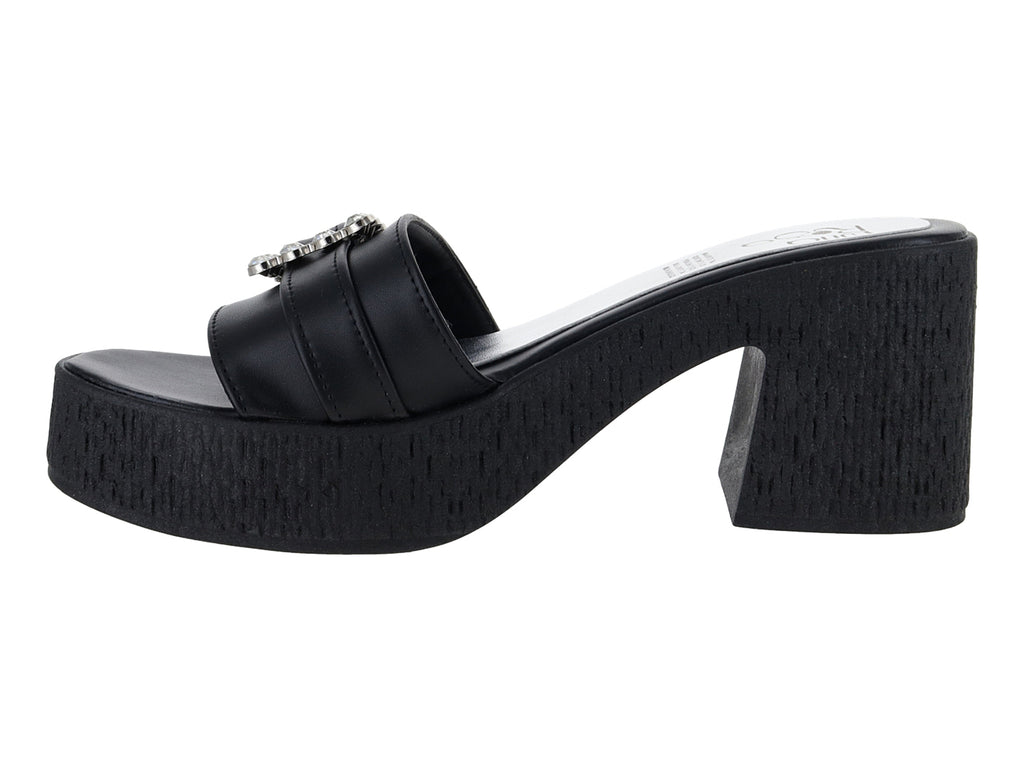 Sandalias de Tacón Luna Rosa Negro para Mujer