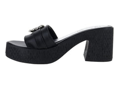 Sandalias de Tacón Luna Rosa Negro para Mujer
