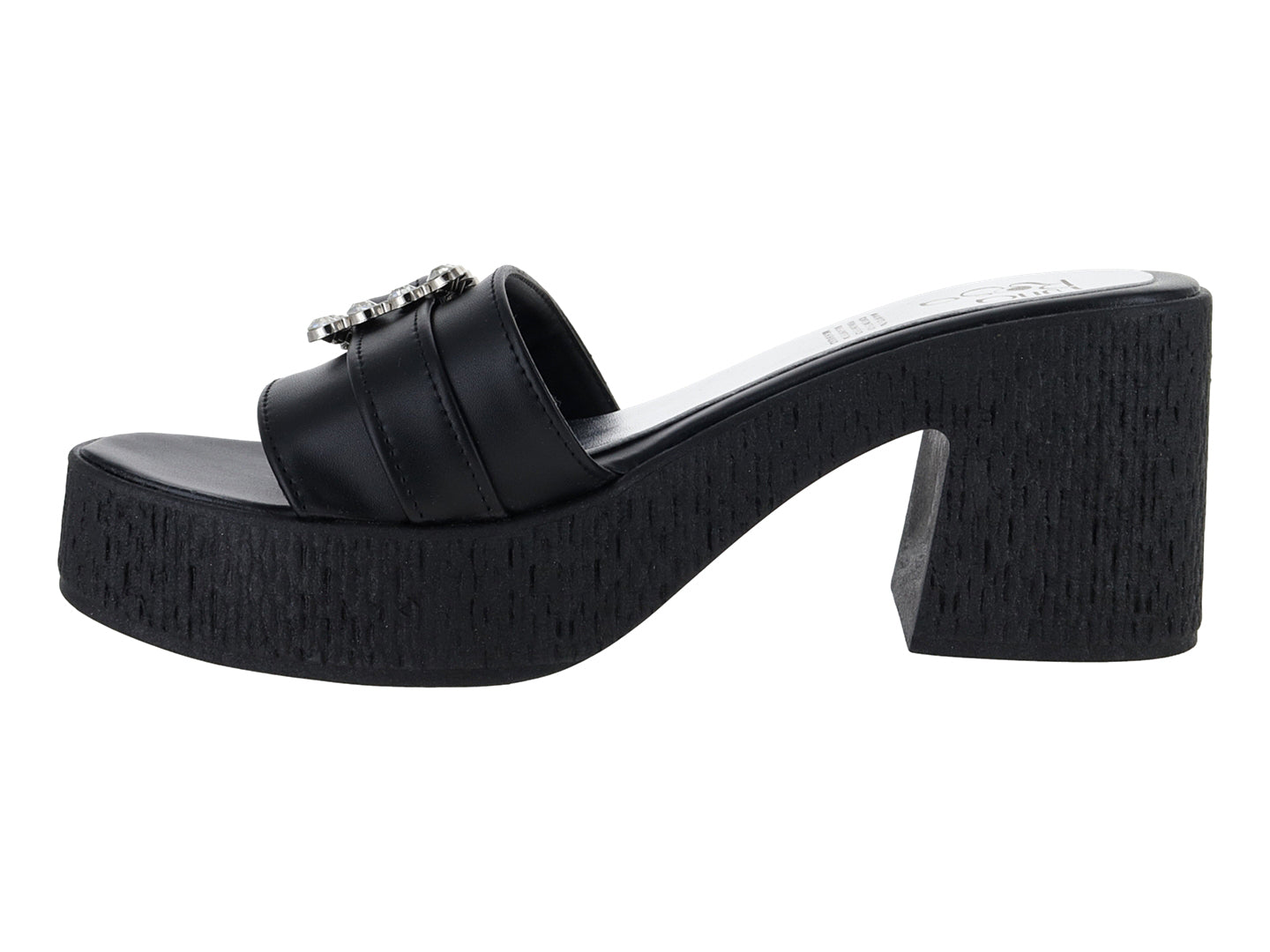 Sandalias de Tacón Luna Rosa Negro para Mujer