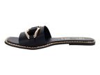 Sandalias Luna Rosa Negro para Mujer