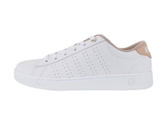 Tenis K-Swiss Base Court Blanco y Taupe para Mujer
