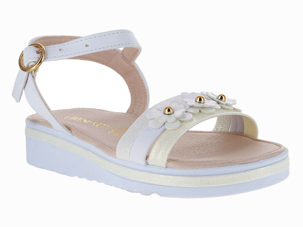 Sandalias Viris Blancas para Niña