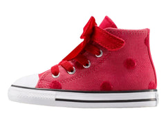 Tenis Converse Chuck Taylor All Star Rojo y Blanco para Niña