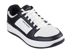 Tenis Skechers Court Classics Blanco y Negro para Hombre