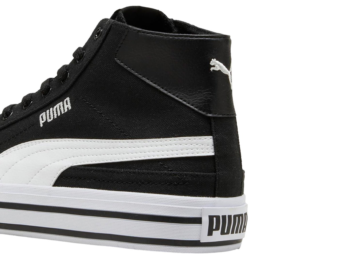 Tenis PUMA Court Classic Vulc Mid Negro y Blanco para Mujer