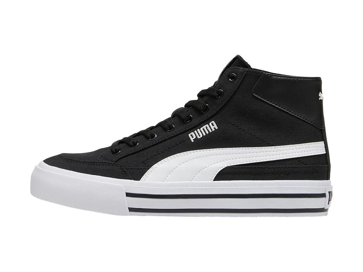 Tenis PUMA Court Classic Vulc Mid Negro y Blanco para Mujer