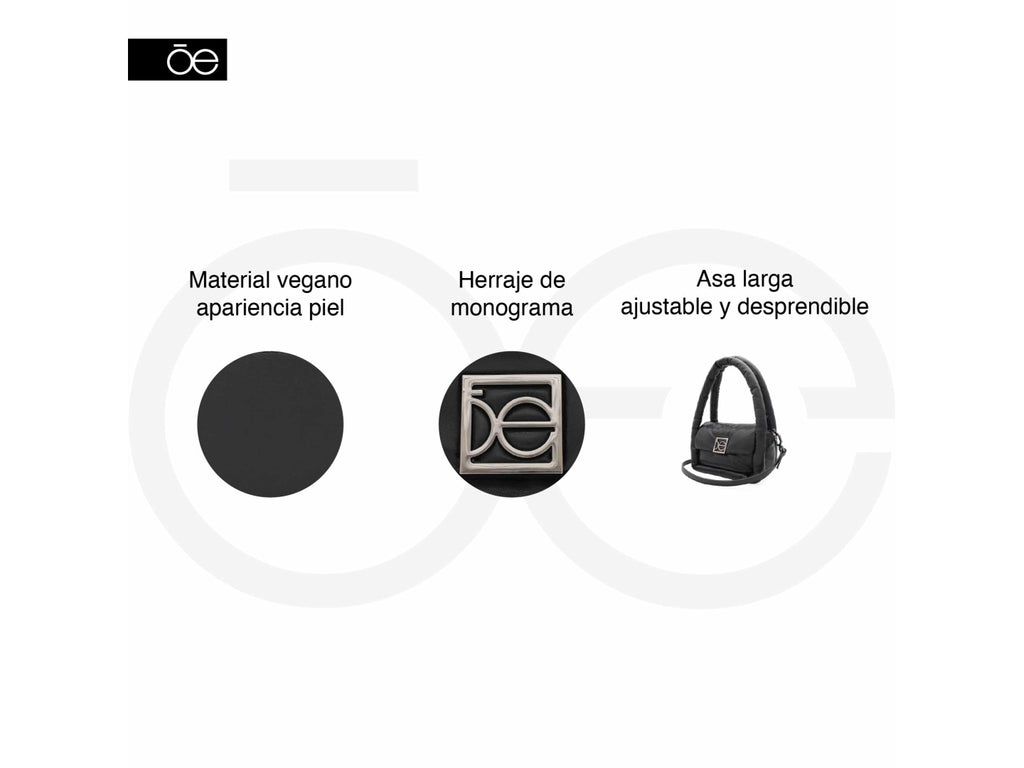 Bolsa de Hombro Cloe Negro para Mujer