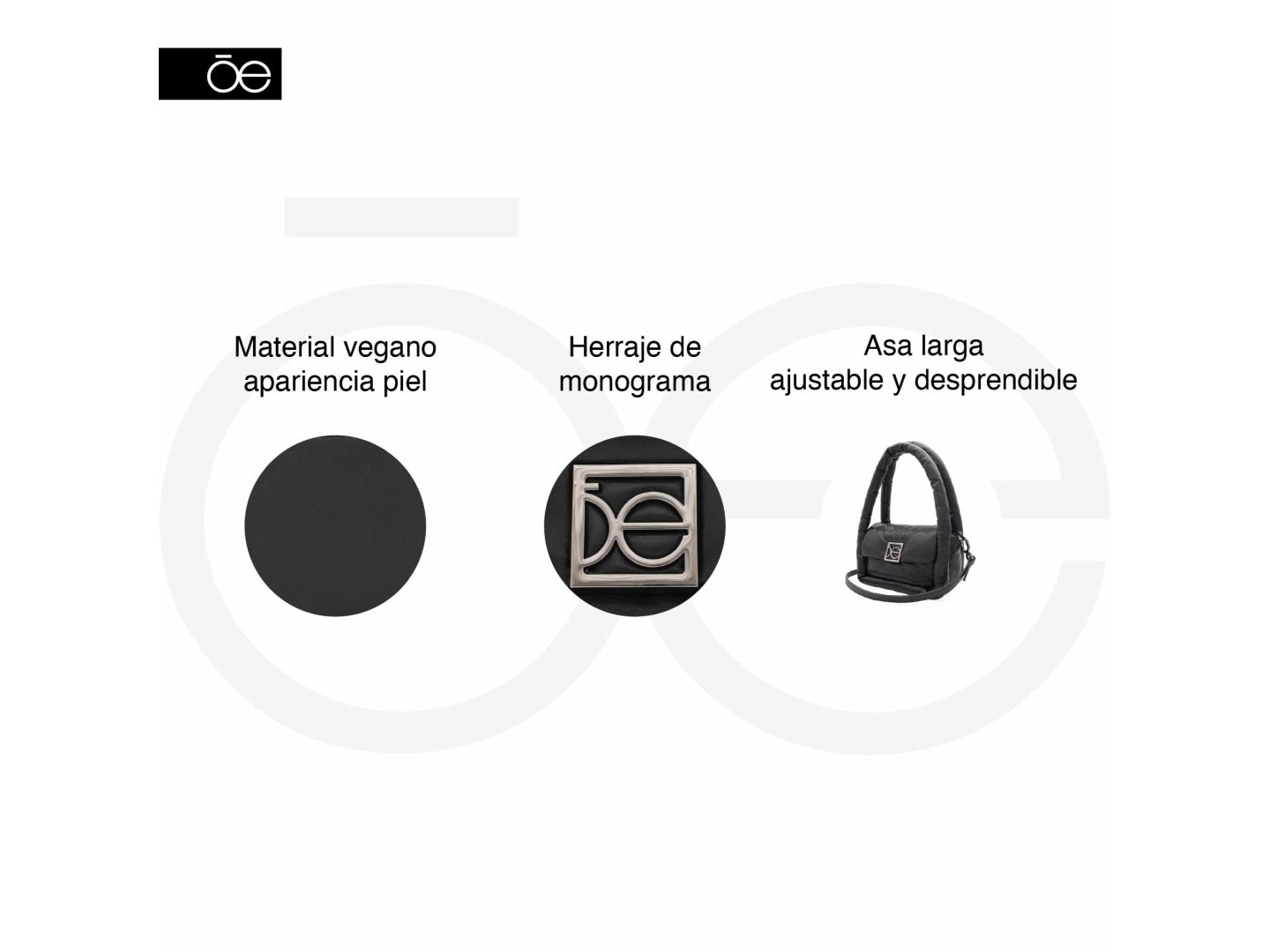 Bolsa de Hombro Cloe Negro para Mujer
