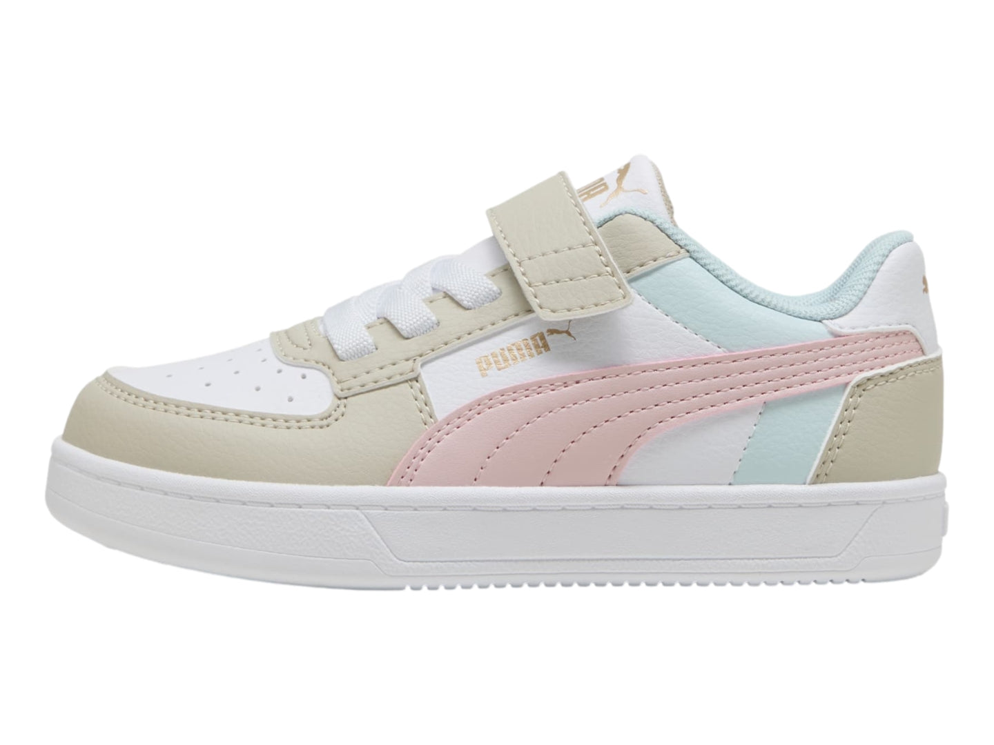 Tenis PUMA Caven 2.0 Block Beige y Rosa para Niña