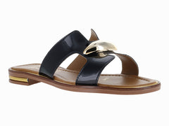 Sandalias Luna Rosa Negro Charol para Mujer