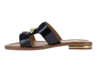 Sandalias Luna Rosa Negro Charol para Mujer