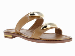 Sandalias Luna Rosa Color Natural de Charol para Mujer