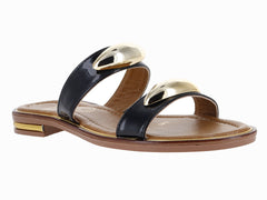 Sandalias Luna Rosa Negro Charol para Mujer