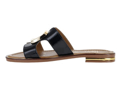 Sandalias Luna Rosa Charol Negro para Mujer