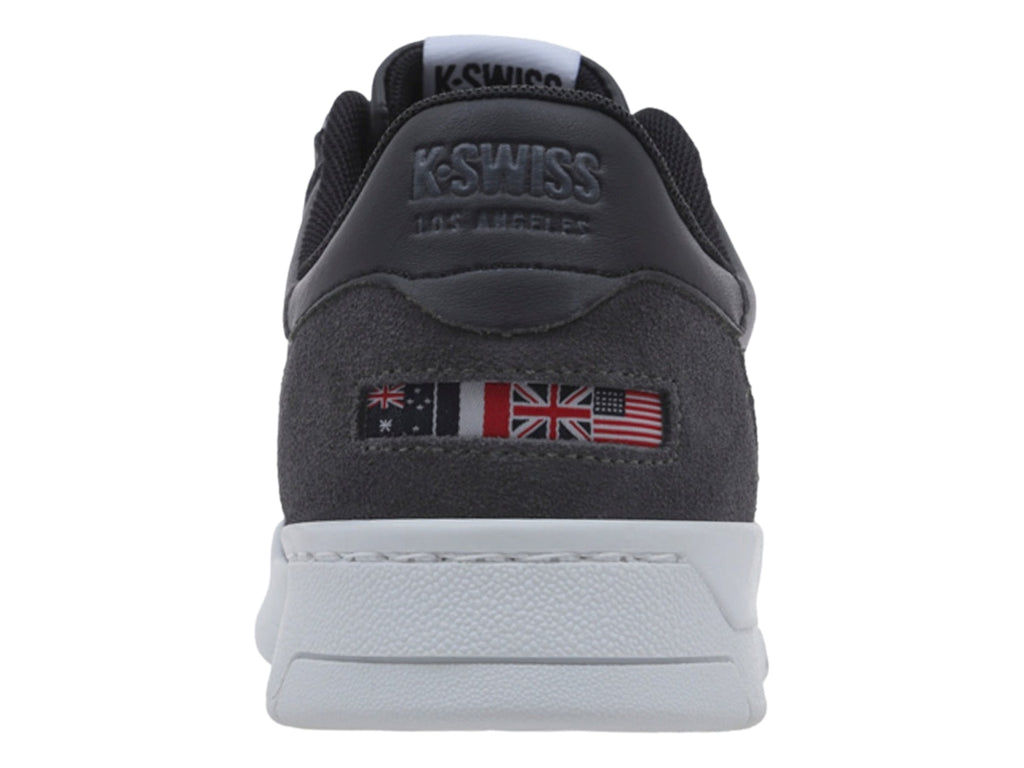 Tenis K-Swiss Lawn Court Negro y Gris para Hombre