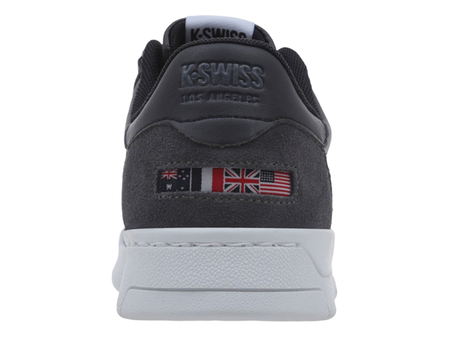 Tenis K-Swiss Lawn Court Negro y Gris para Hombre